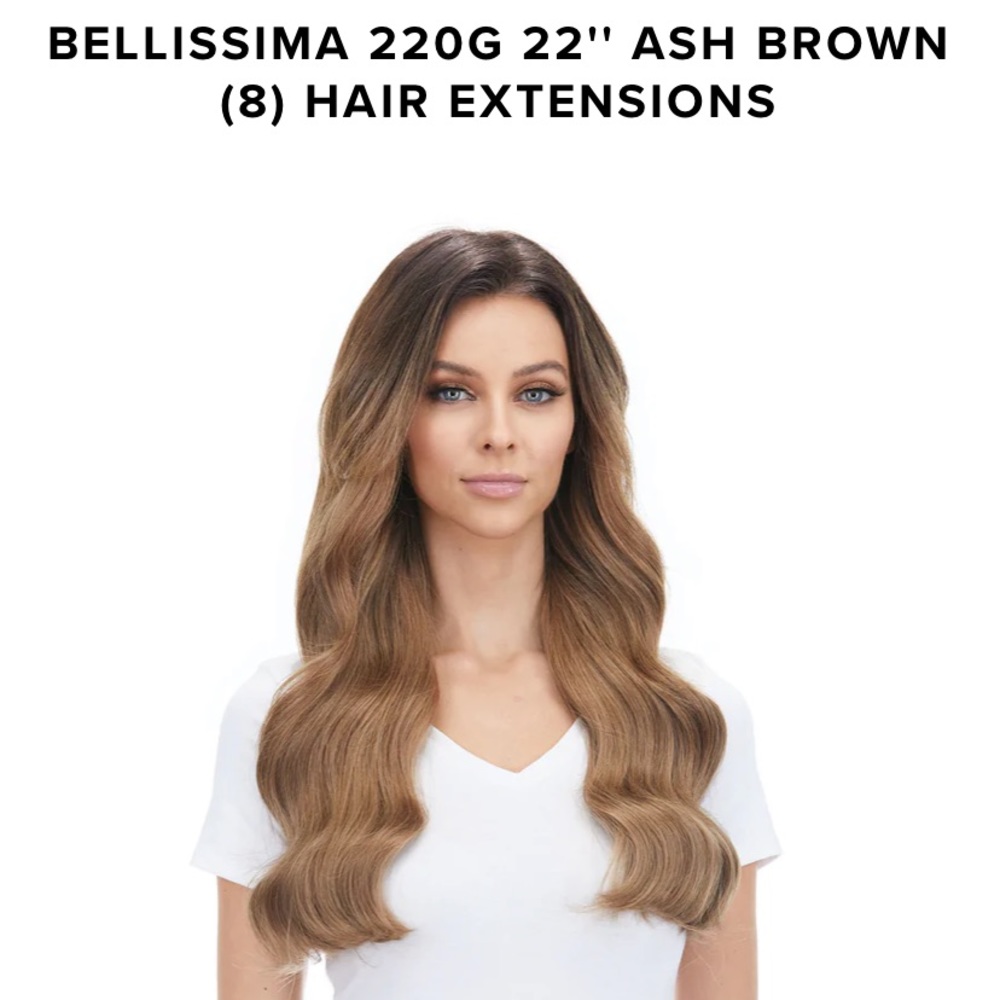 BELLAMI BELLISSIMA 220G 22'' ASH BROWN (8) HAIR EXTENSIONS